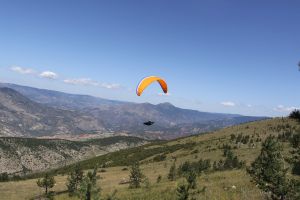 It 's a sliding parachute