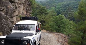 Jeep safari in the mountains of Goose